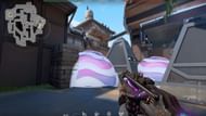 A-Site attacking smokes in-game view (Image via Riot Games)